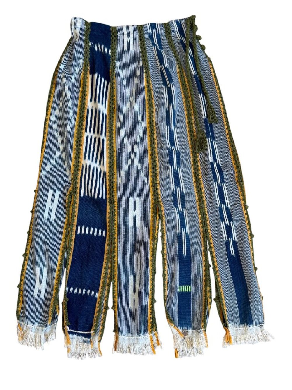 Handmade Indigo Mud Cloth and Crochet Skirt